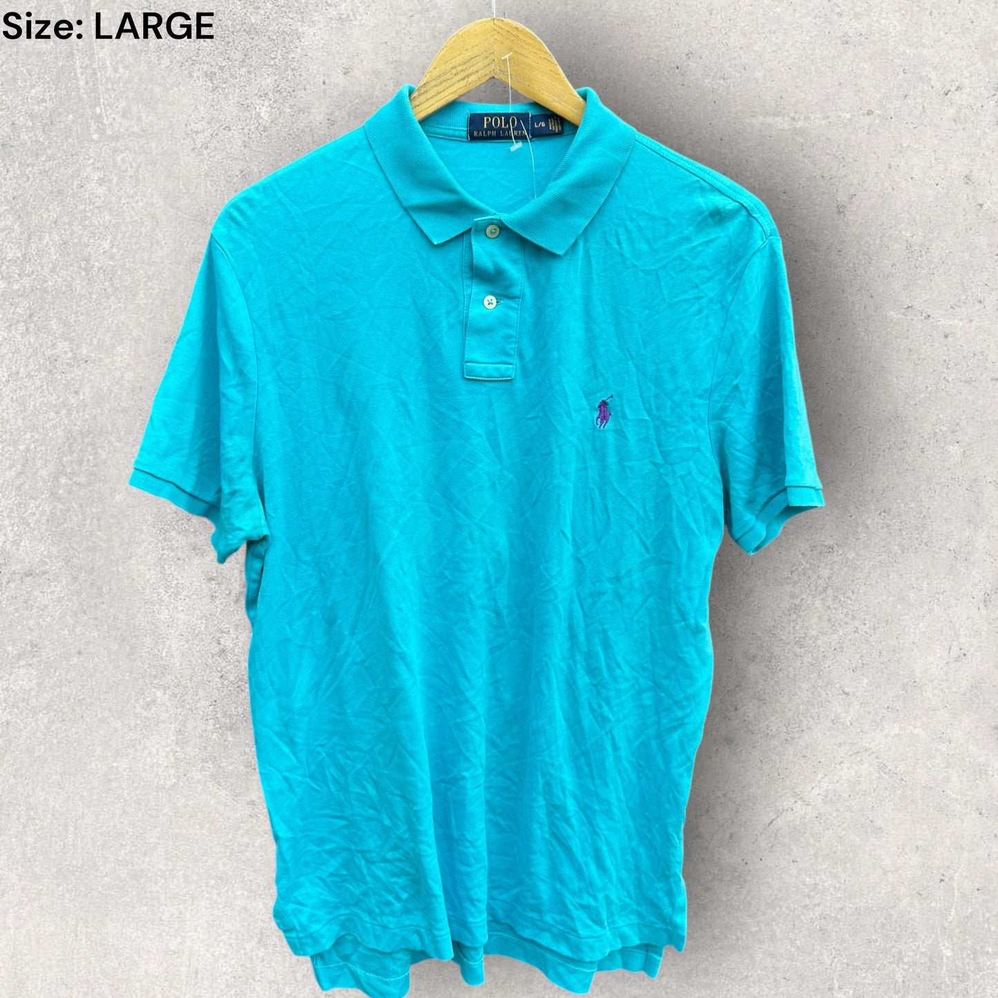RALPH LAUREN POLO LIGHT BLUE SHORT SLEEVE POLO SHIRT