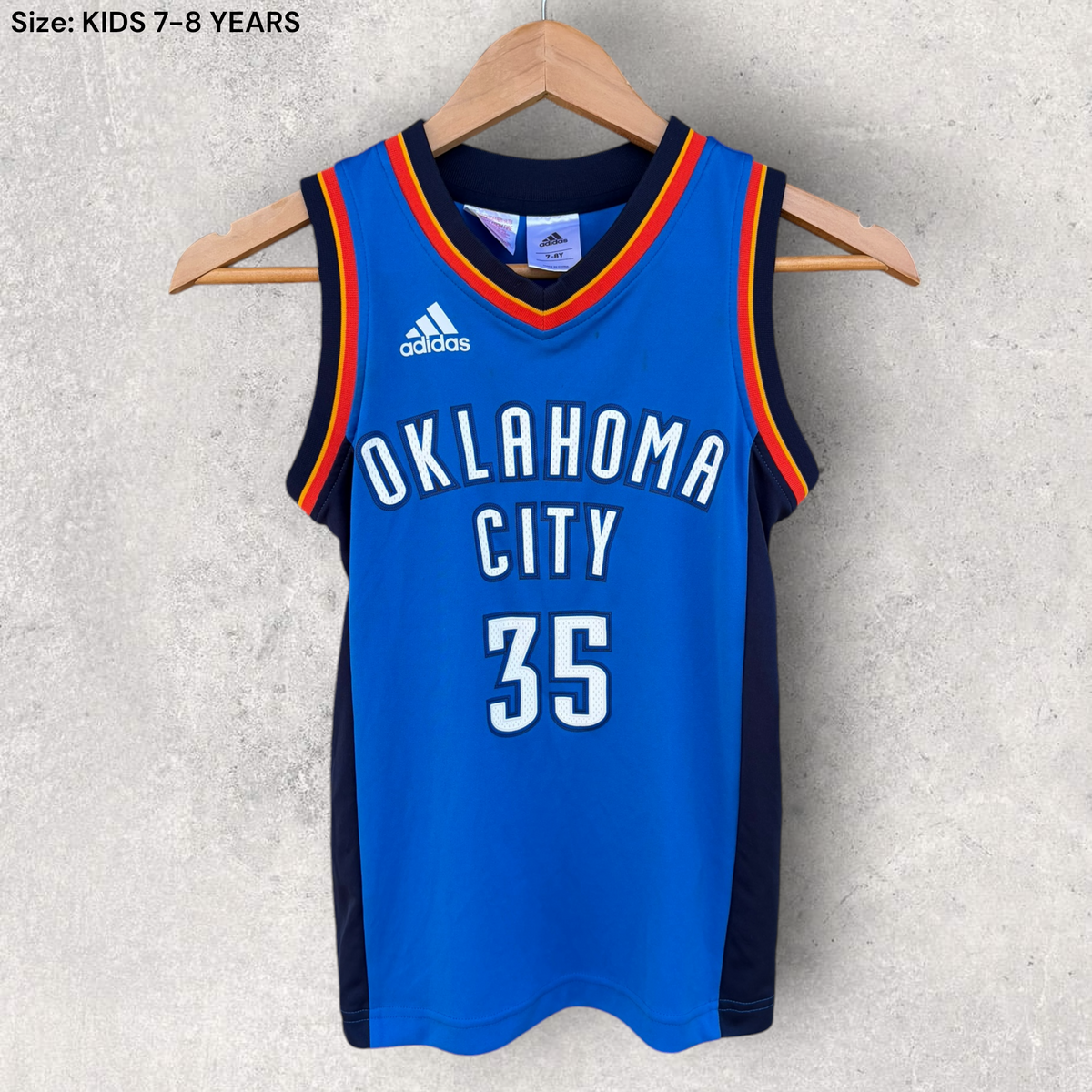 Kevin Durant Oklahoma City Thunder Adidas NBA Basketball Jersey