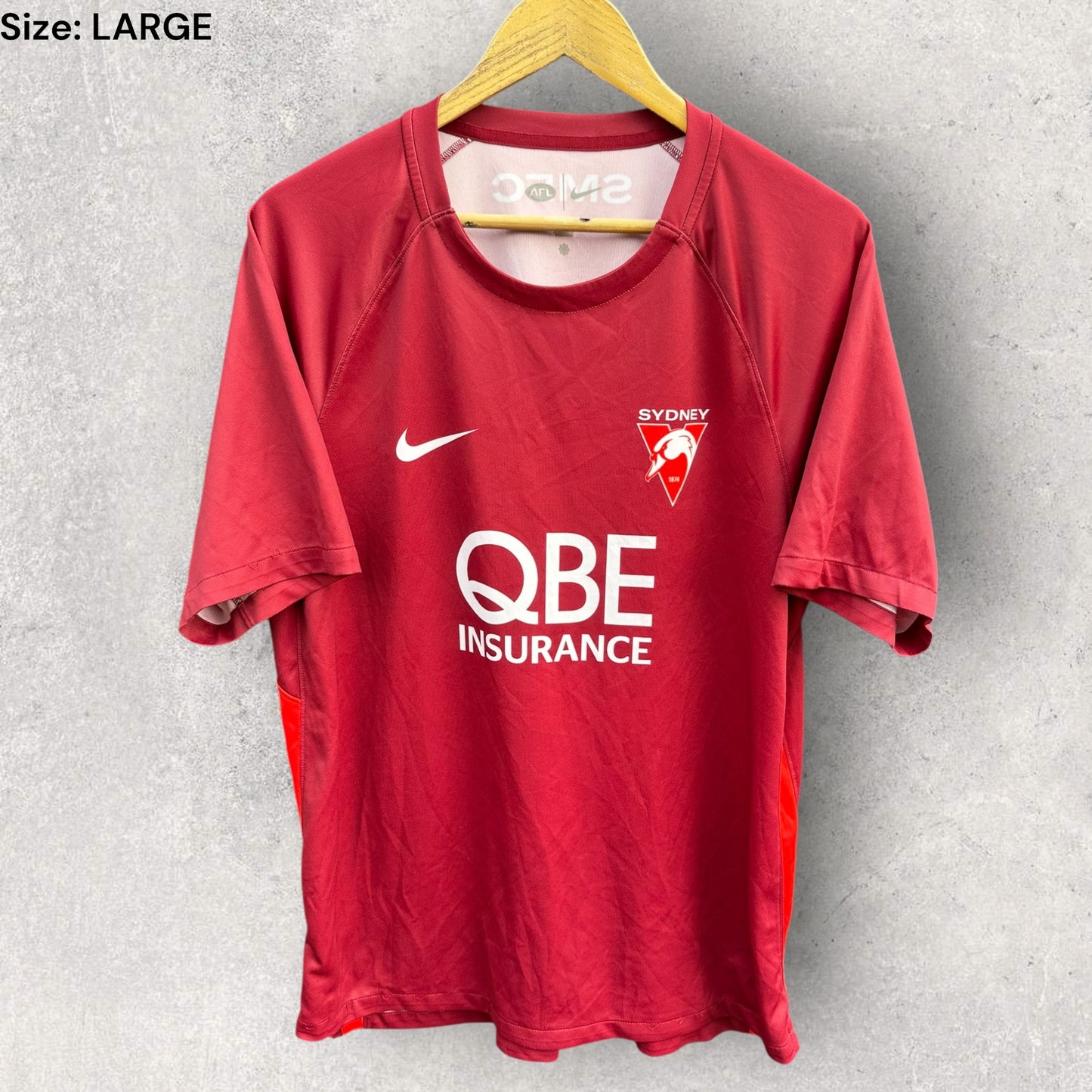 Sydney Swans Nike Plum Red Short Sleeve AFL Training Shirt