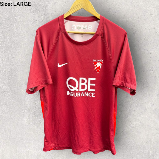 Sydney Swans Nike Plum Red Short Sleeve AFL Training Shirt
