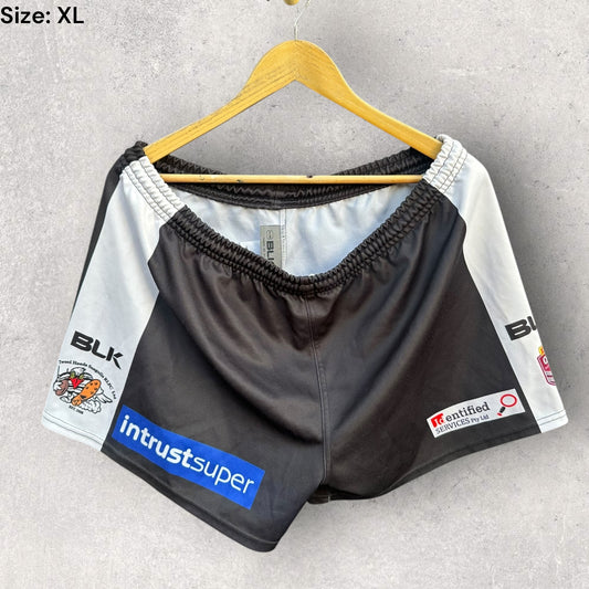 WYNNUM MANLY SEAGULLS INTRUST SUPER CUP MATCH WORN SHORTS RUGBY LEAGUE