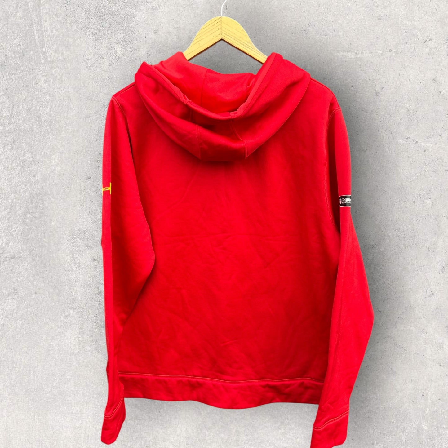 KANSAS CITY CHIEFS UNDER ARMOUR NFL COMBINE RED HOODED JUMPER