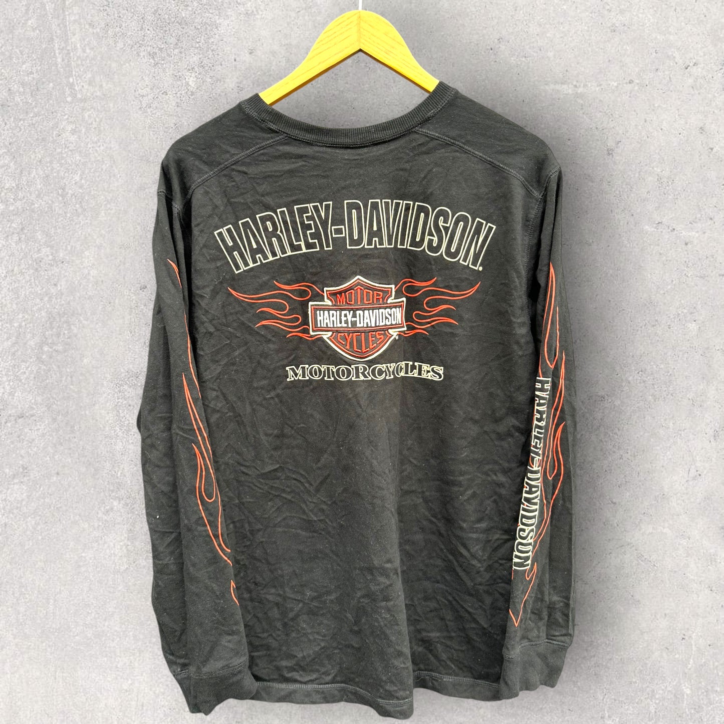 HARLEY DAVIDSON MOTORCYCLES LONG SLEEVE BLACK SHIRT