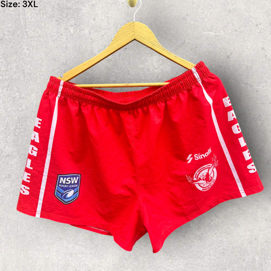 EASTS CAMPBELLTOWN EAGLES MATCH WORN RUGBY LEAGUE SHORTS