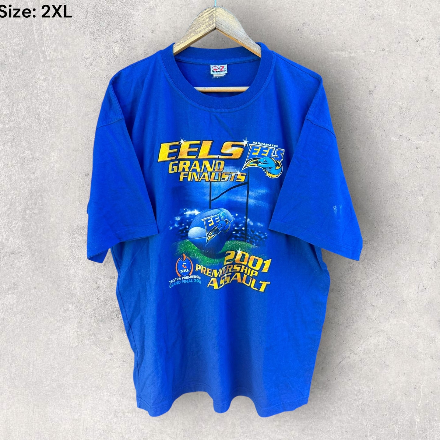 PARRAMATTA EELS 2001 GRAND FINAL ASSAULT VINTAGE T-SHIRT