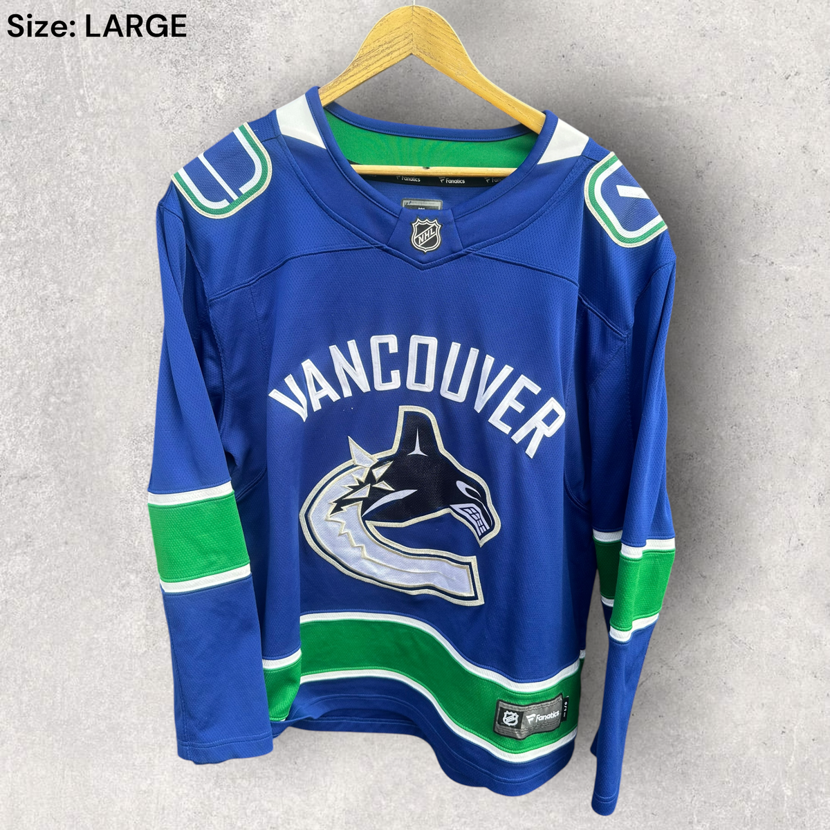 Vancouver Cannucks Fanatics NHL Ice Hocket Jersey