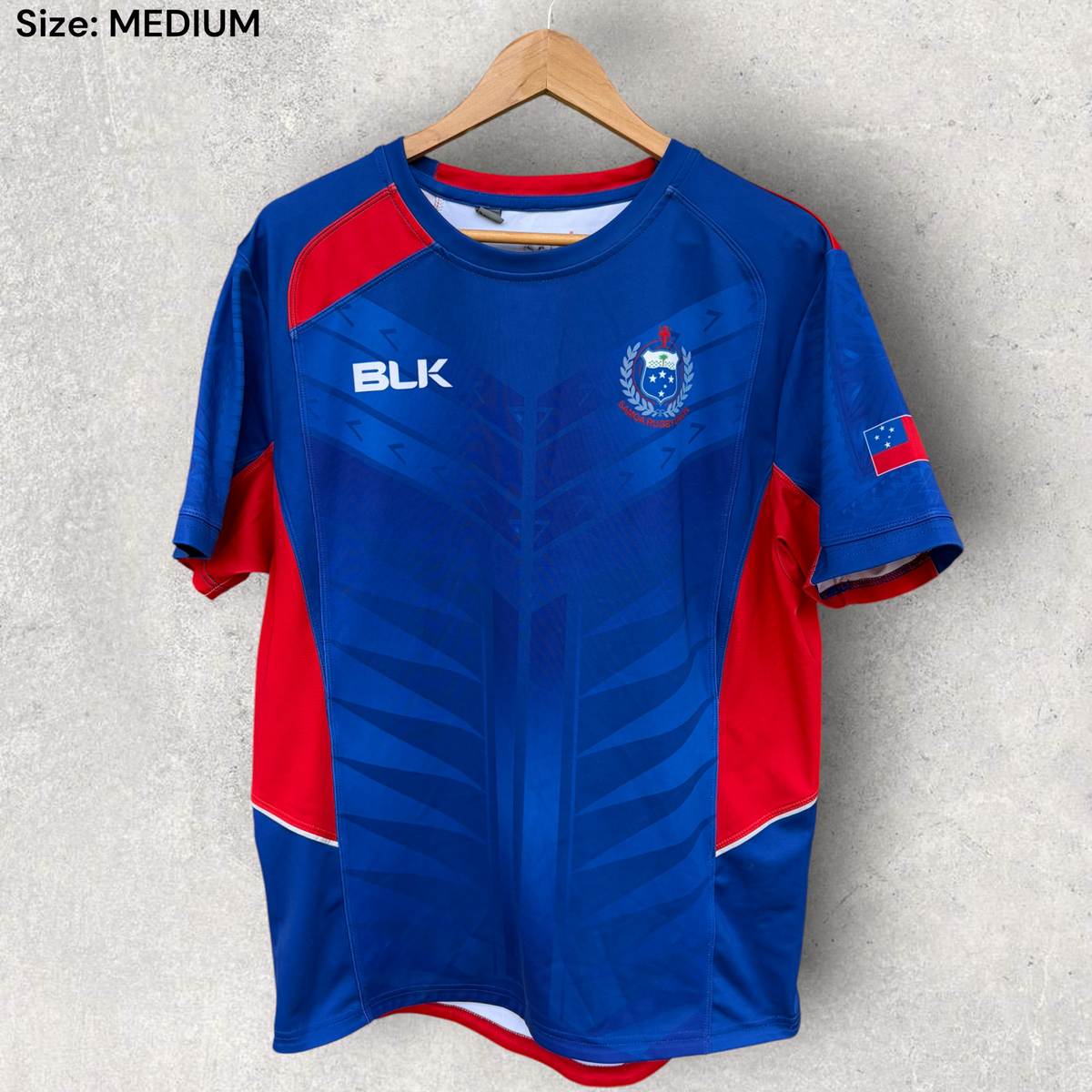 Samoa Rugby Union BLK Blue Short Sleeve Jersey