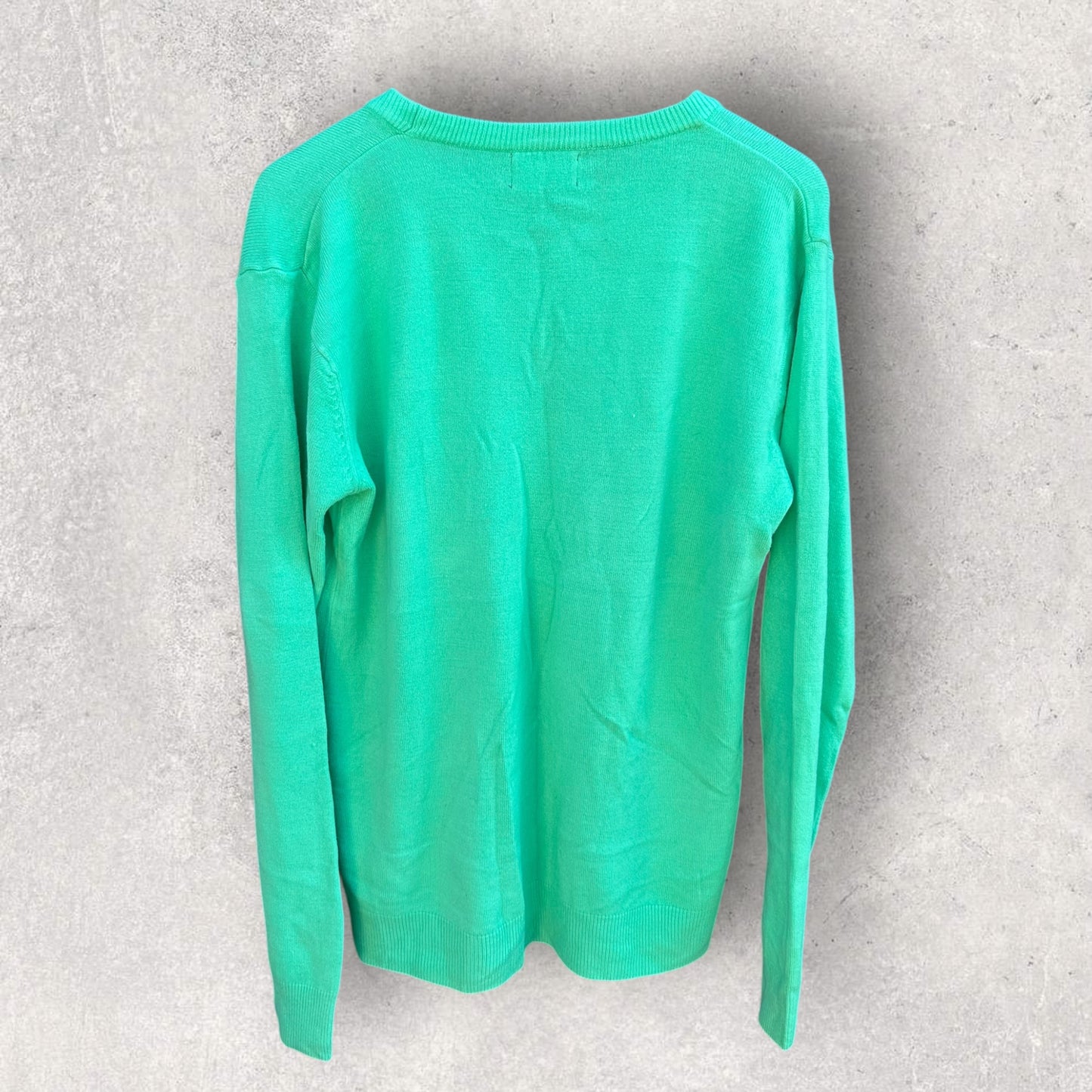 Ralph Lauren Polo Green Ladies Cotton Pullover Sweater Jumper