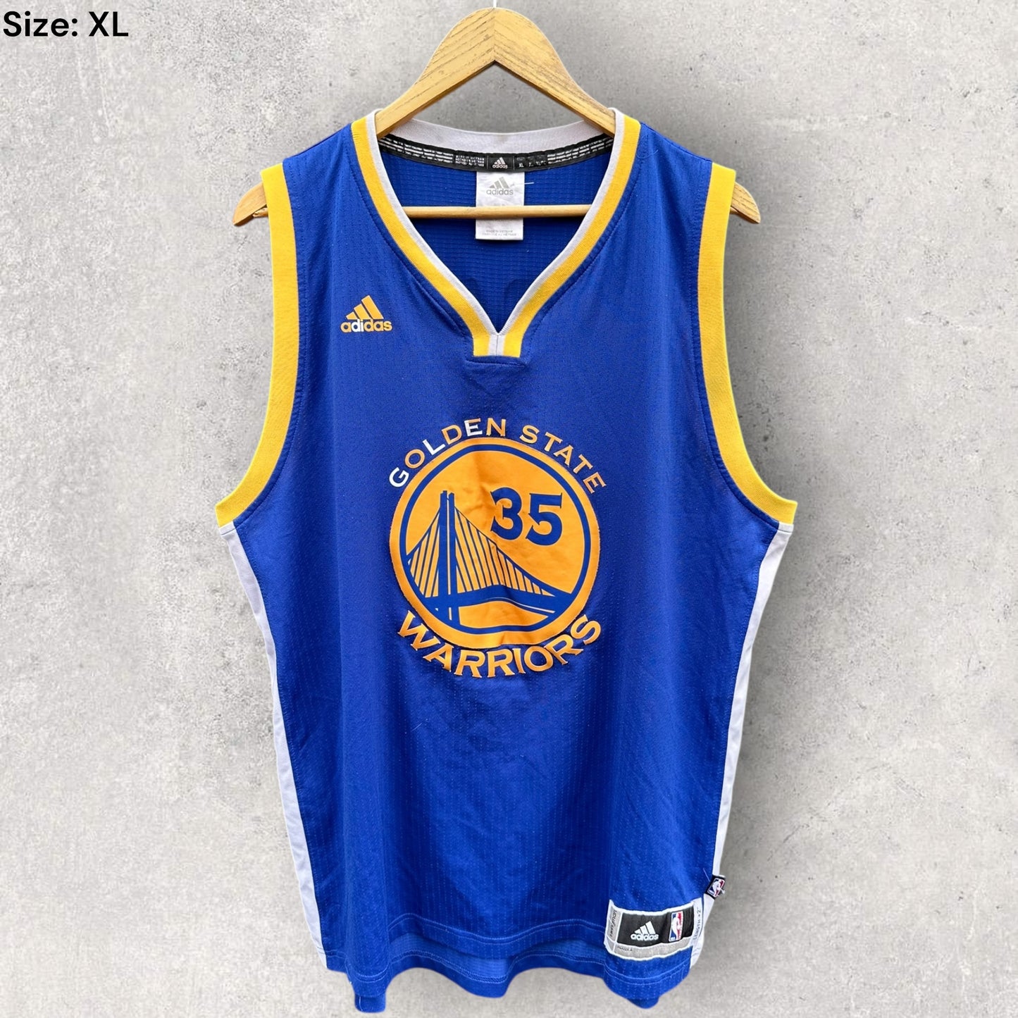 KEVIN DURANT GOLDEN STATE WARRIORS 2016 ADIDAS SWINGMAN JERSEY