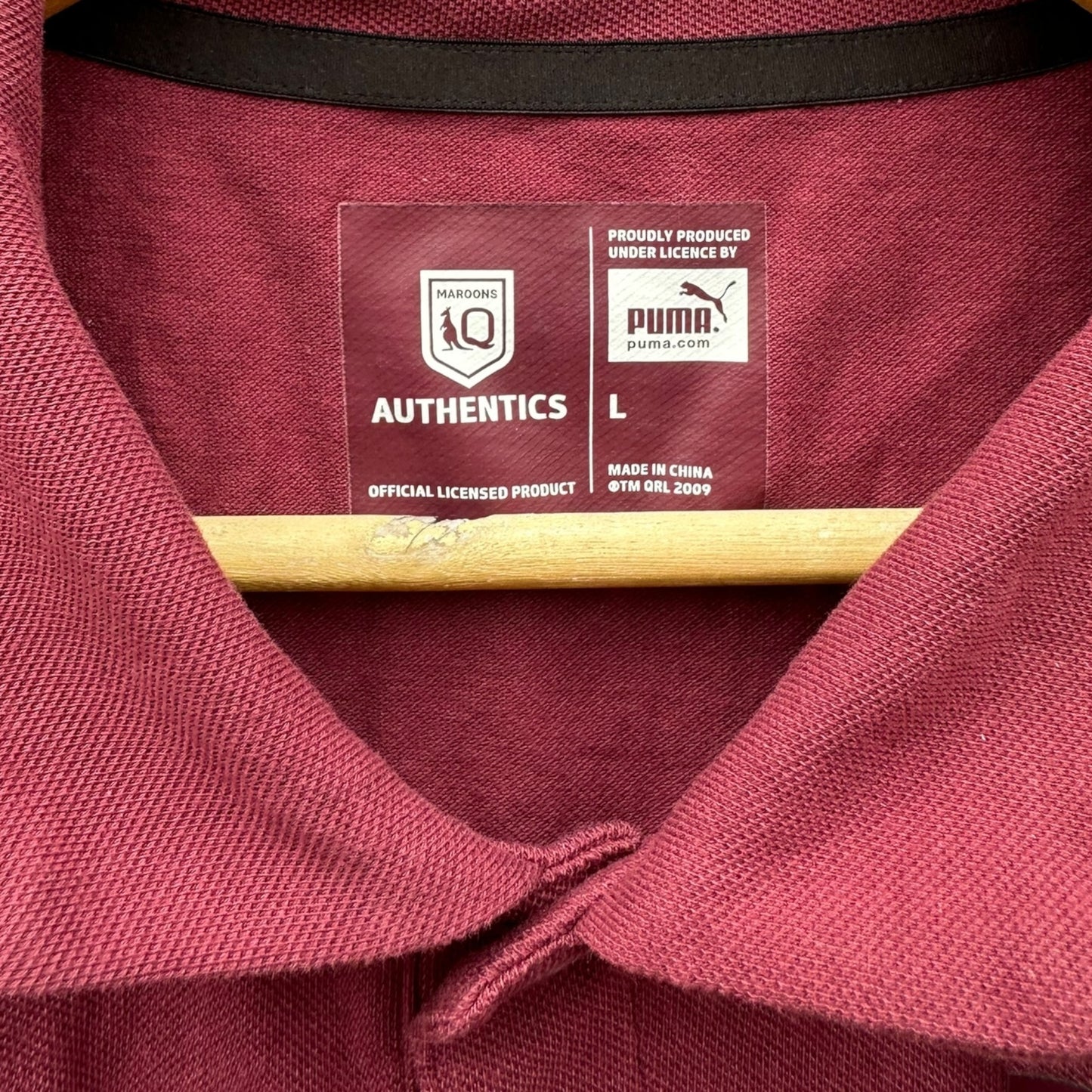 QUEENSLAND MAROONS PUMA STATE OF ORIGIN MEDIA POLO
