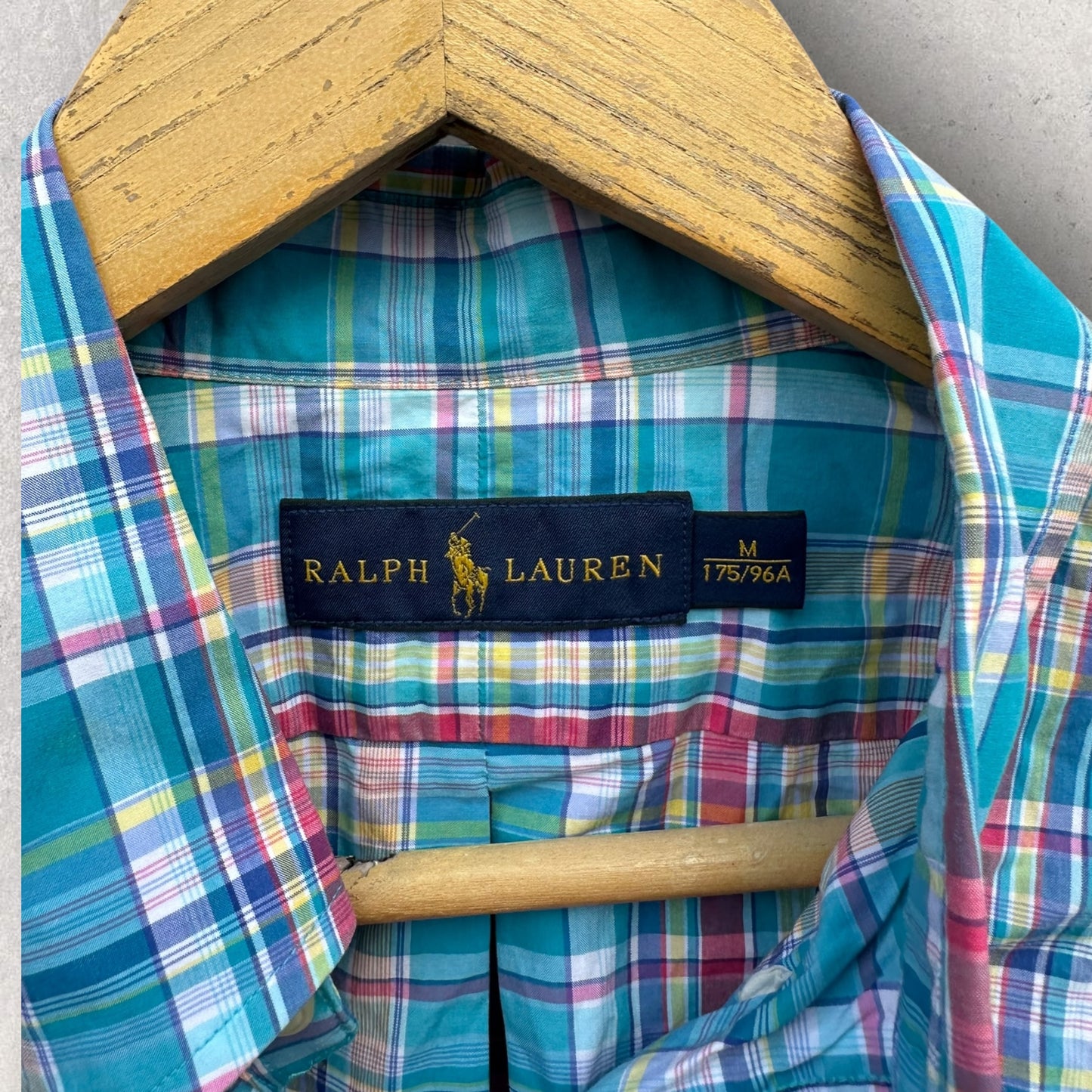 RALPH LAUREN POLO MULTI-COLOURED BLUE LONG SLEEVE DRESS SHIRT