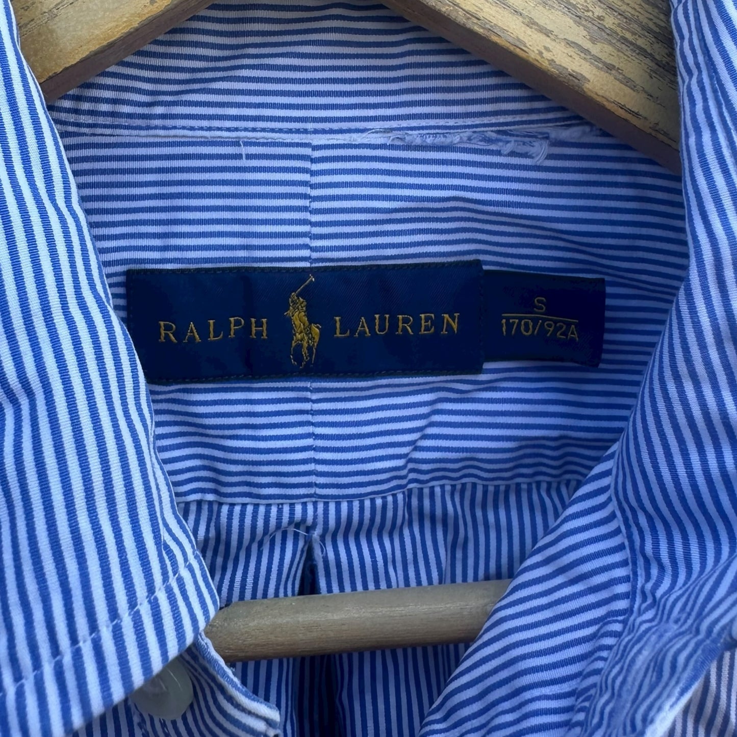 RALPH LAUREN POLO BLUE STRIPPED LONG SLEEVE SHIRT