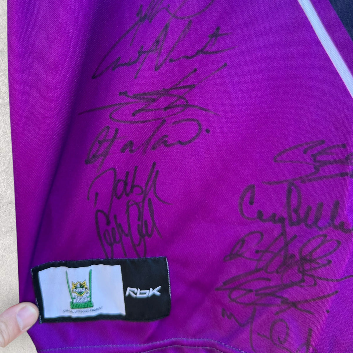 Melbourne Storm 2007 Reebok Grand Final Jersey Signed By Team