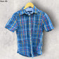 TOMMY HILFIGER CHECKERED SHORT SLEEVE BLUE SHIRT