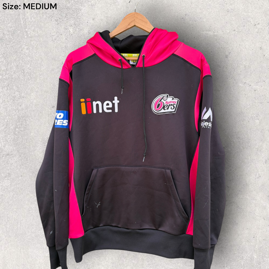 Sydney 6ers BBL T20 Cricket Black & Pink Pullover Hooded Jumper