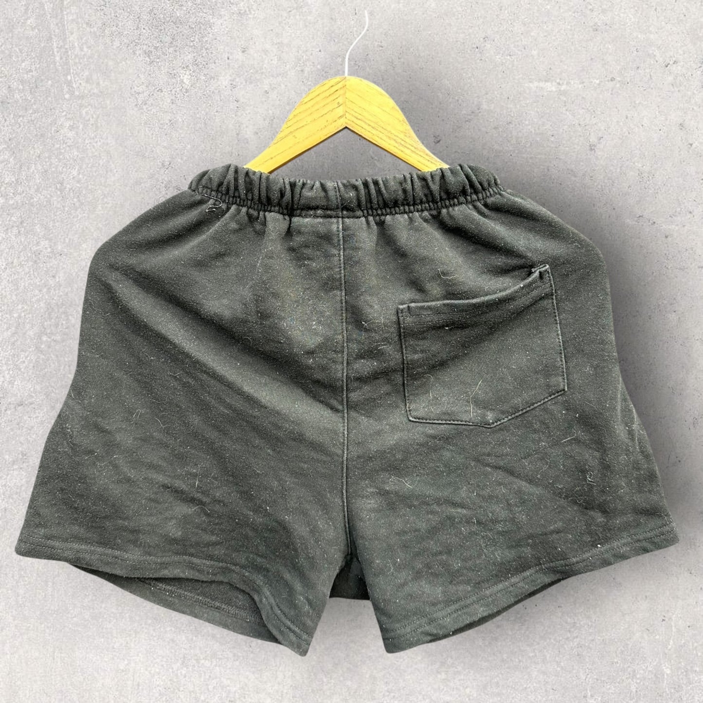 ESSENTIALS BLACK SWEAT SHORTS