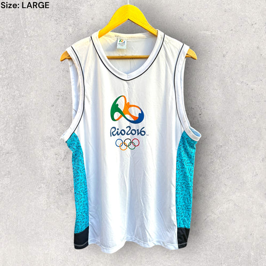 RIO 2016 SUMMER OLYMPICS WHITE SINGLET