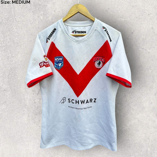 HARBORD UNITED DEVILS STEEDAN NSW RUGBY LEAGUE MATCH JERSEY