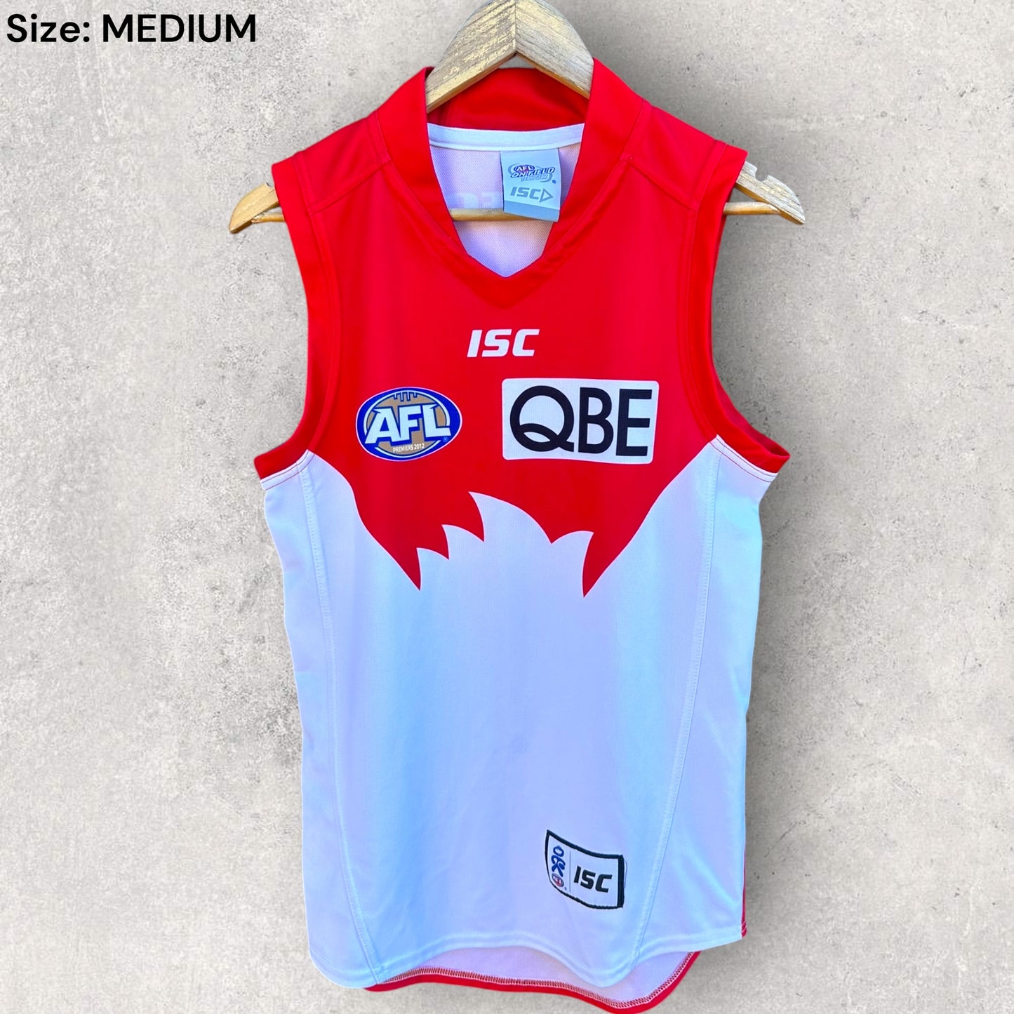 Sydney Swans 2012 Premiers ISC On field AFL Guernsey Jersey