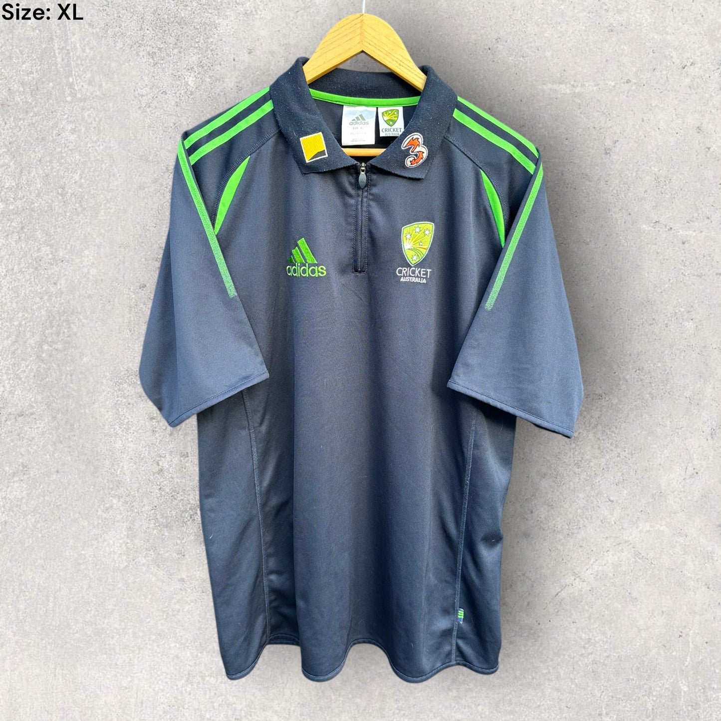 AUSTRALIAN CRICKET ADIDAS NAVY BLUE POLO SHIRT