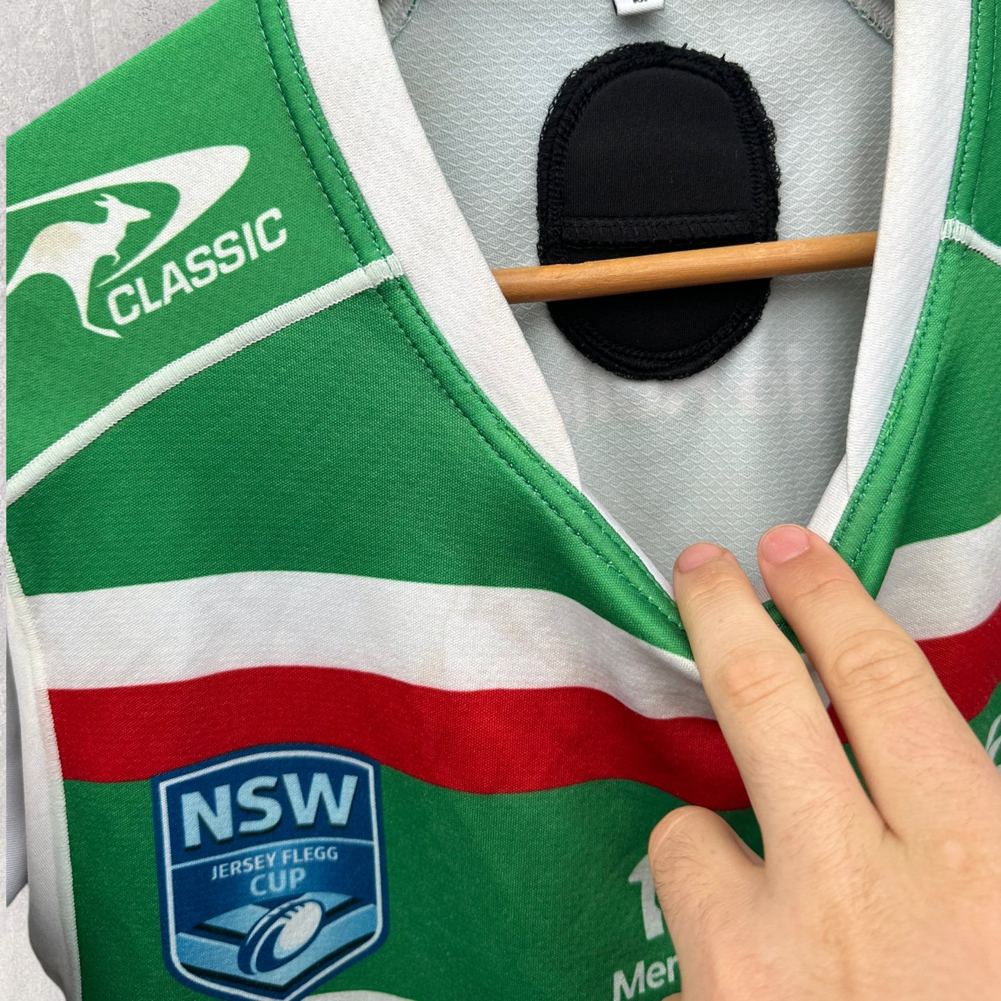 SOUTH SYDNEY RABBITOHS JERSEY FLEGG PLAYER WORN JERSEY