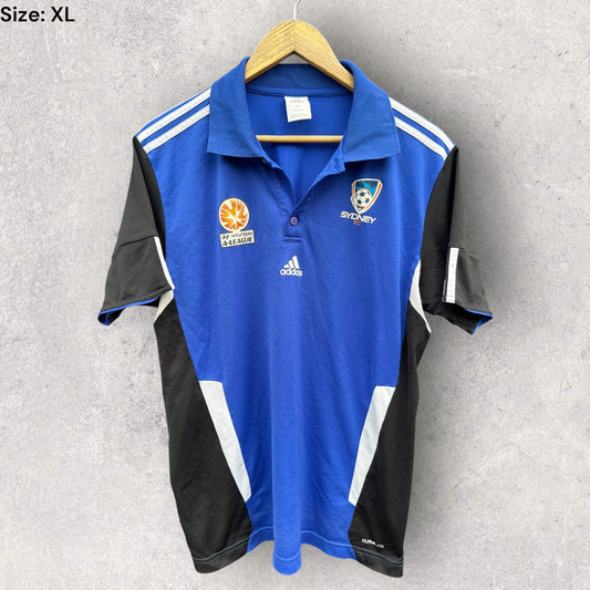 SYDNEY FC ADIDAS A LEAGUE BLUE POLO SHIRT