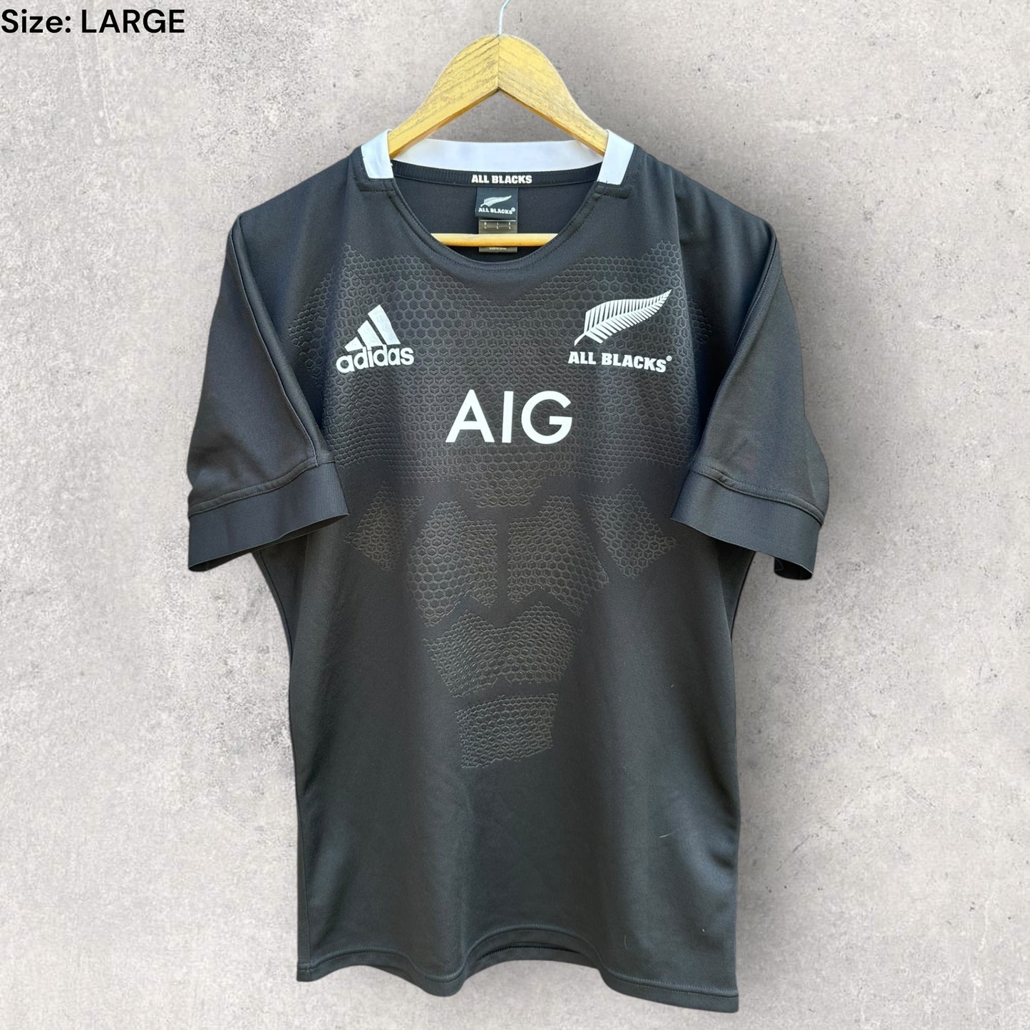 NEW ZEALAND ALL BLACKS ADIDAS SHORT SLEEVE JERSEY RUGBY UNION