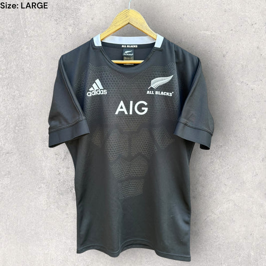 NEW ZEALAND ALL BLACKS ADIDAS SHORT SLEEVE JERSEY RUGBY UNION