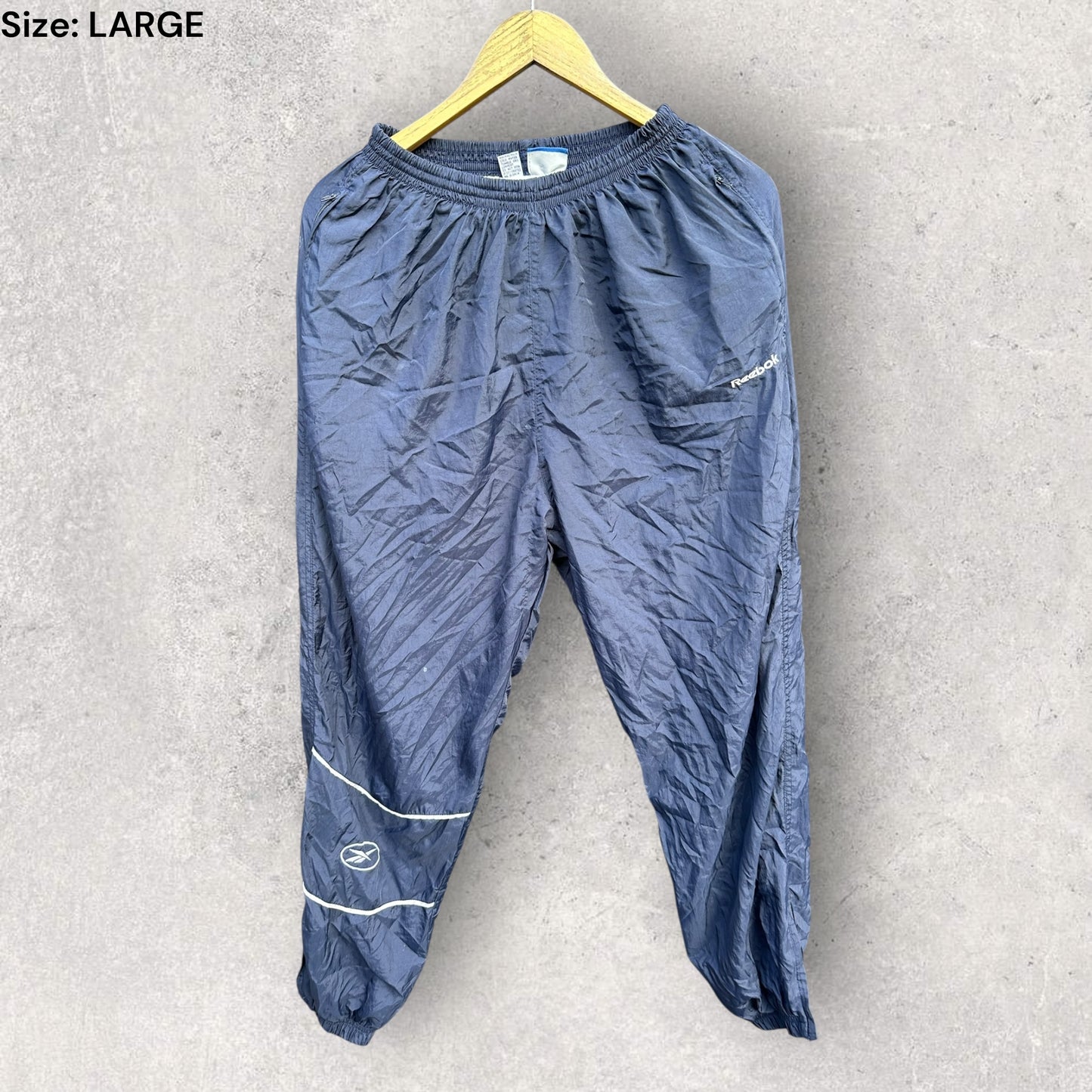 REEBOK BLUE VINTAGE TRACK PANTS