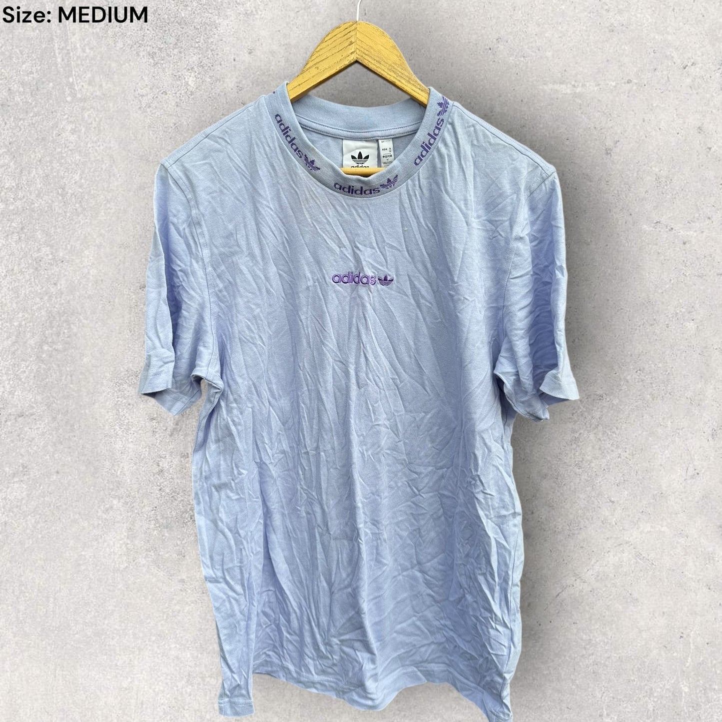 ADIDAS PURPLE MENS SHORT SLEEVE SHIRT