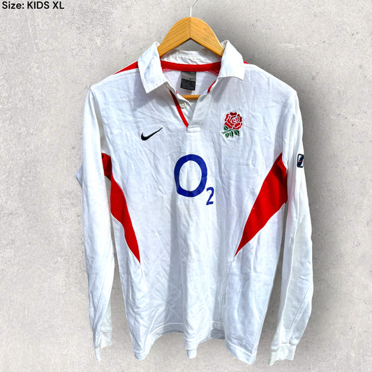 ENGLAND RUGBY UNION NIKE VINTAGE LONG SLEEVE KIDS JERSEY