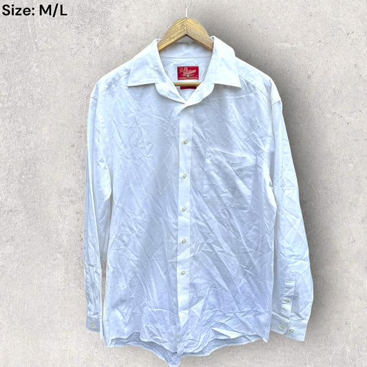 RM WILLIAMS VINTAGE WHITE LONG SLEEVE BUTTON UP SHIRT