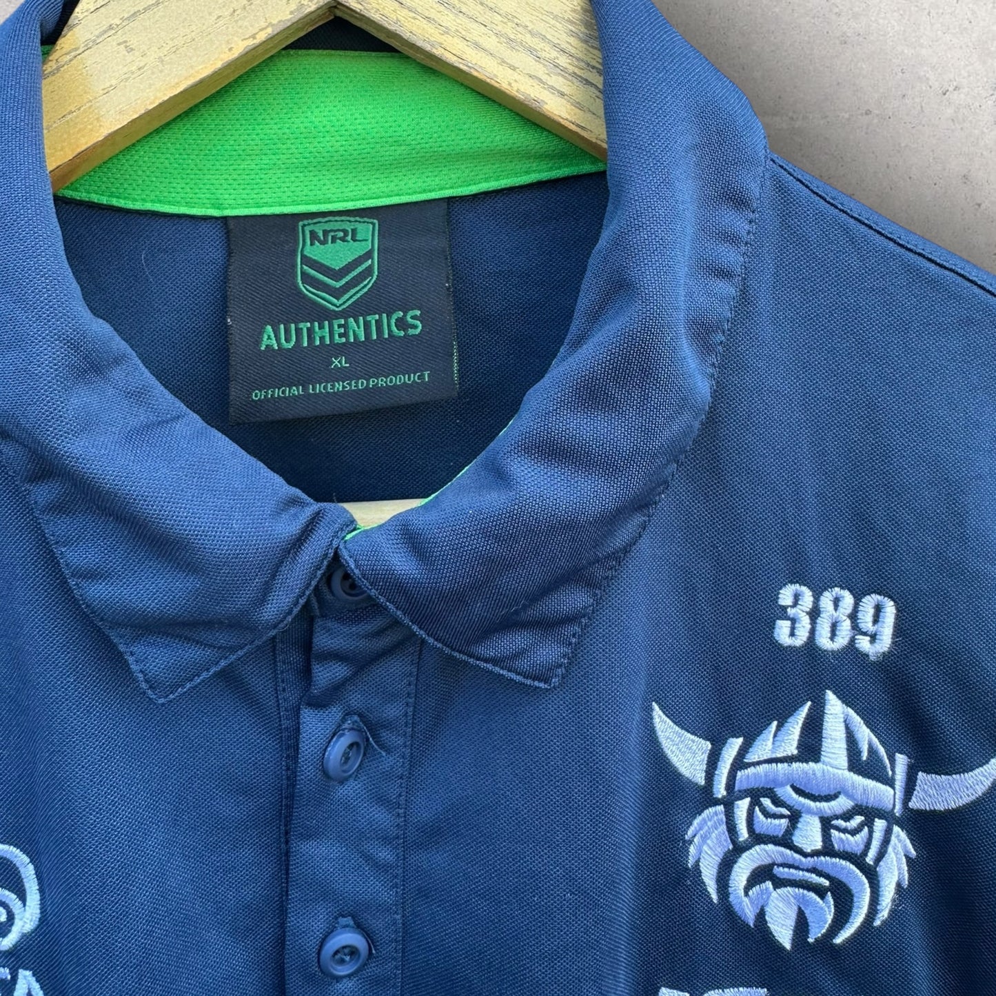 PASAMI SAULO CANBERRA RAIDERS 2024 PLAYER ISSUED MEDIA POLO