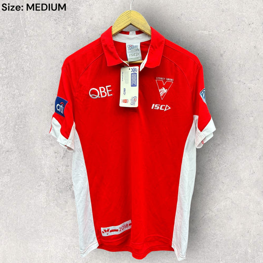 SYDNEY SWANS 2018 ISC PLAYERS MEDIA POLO BRAND NEW WITH TAGS