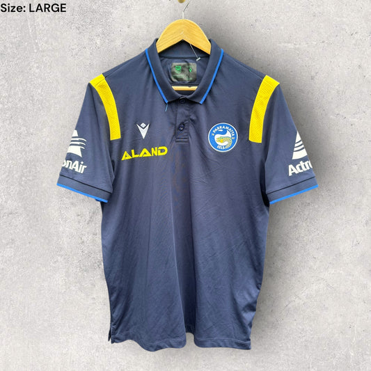 PARRAMATTA EELS MACRON BLUE MEDIA POLO SHIRT