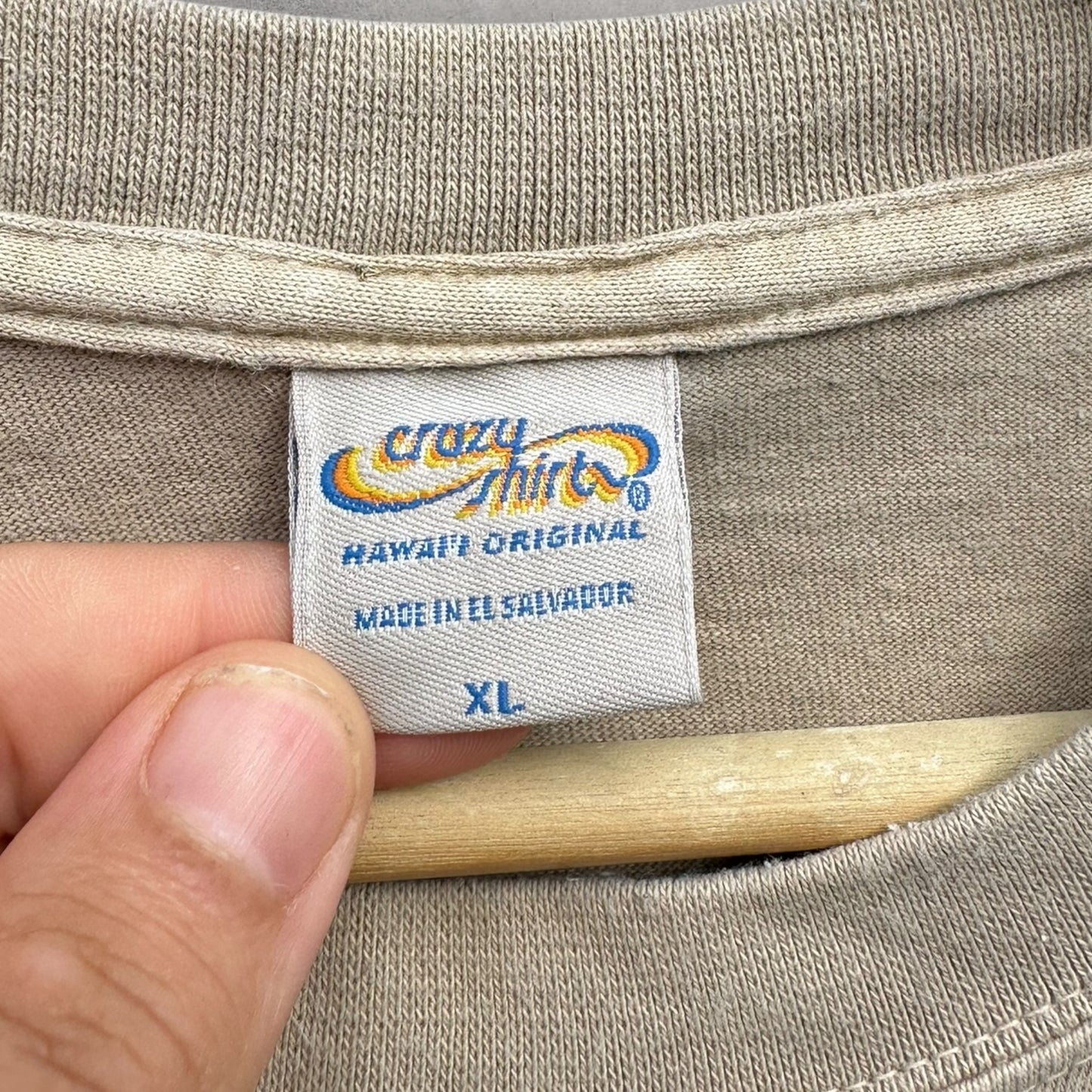 ADOPT A DOG VINTAGE BEIGE GRAPHIC T-SHIRT