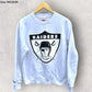 OAKLAND RAIDERS WHITE MITCHELL & NESS CREWNECK JUMPER