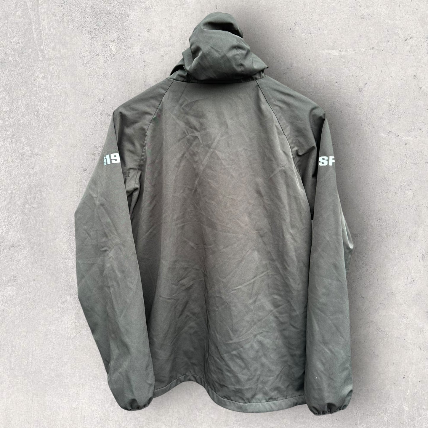 CRONULLA SHARKS X-BLADES BLACK WINDBREAKER HOODED JACKET PLAYER ISSUED