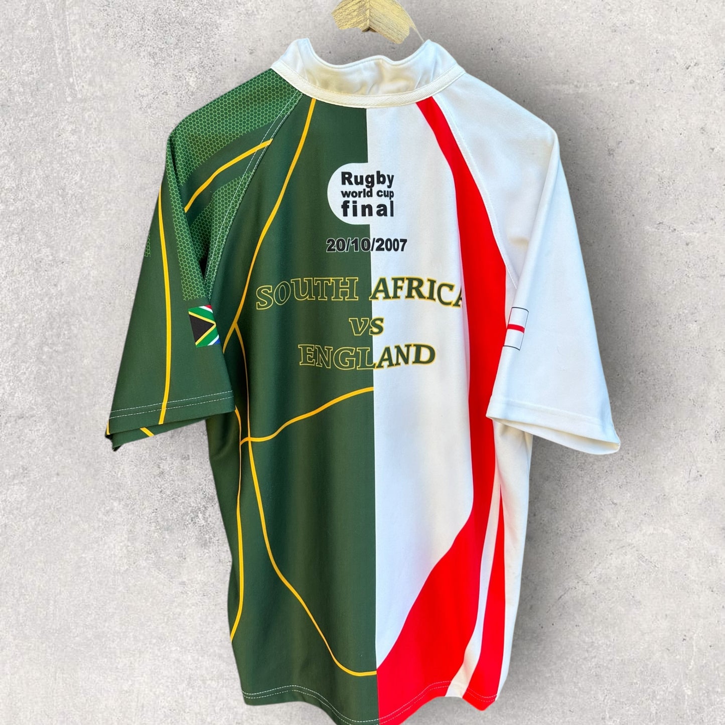 SOUTH AFRICA SPRINGBOKS V ENGLAND 2007 RUGBY WORLD CUP JERSEY