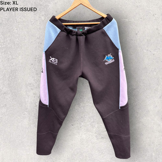 CRONULLA SHARKS X-BLADES FLEECE TRACK PANTS PLAYER ISSUED