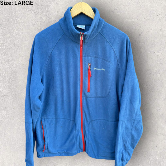 COLUMBIA BLUE FULL ZIP FLEECE JACKET