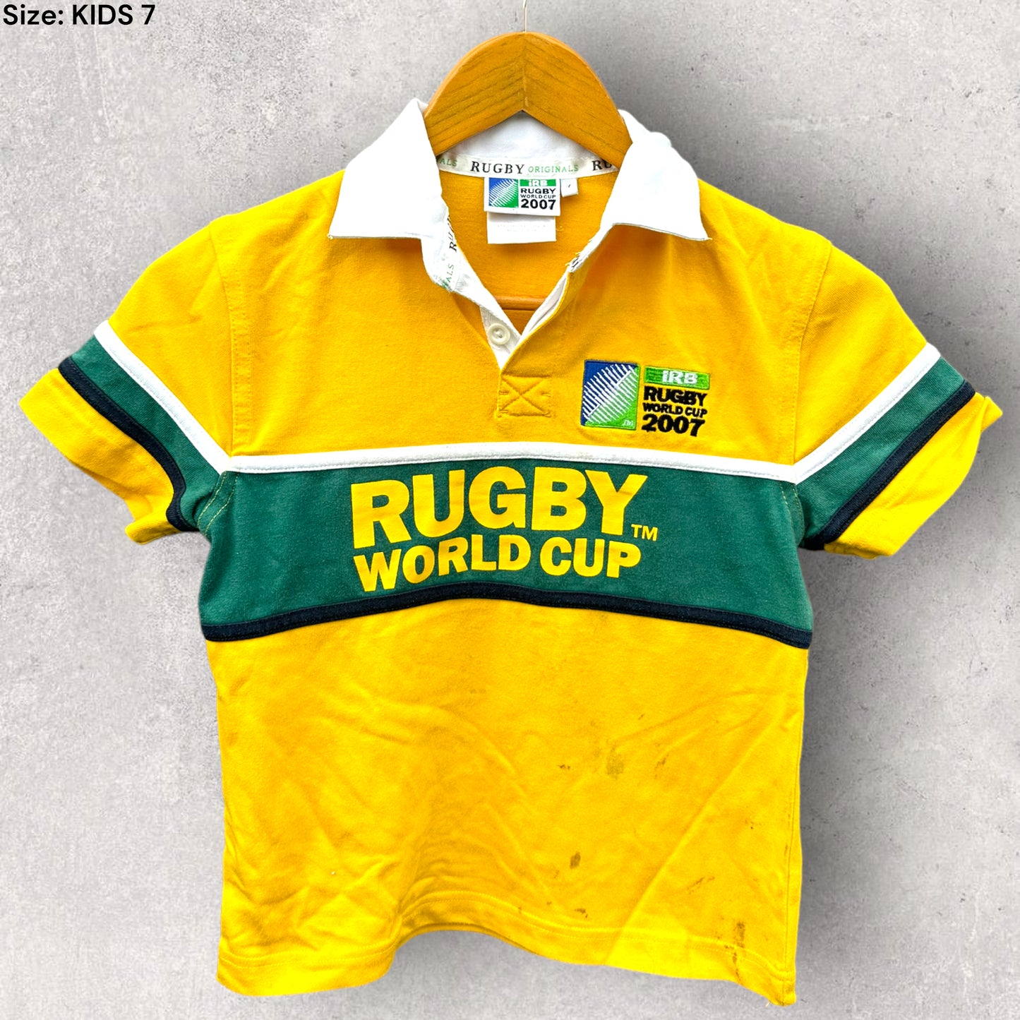 AUSTRALIAN WALLABIES 2007 WORLD CUP KIDS JERSEY