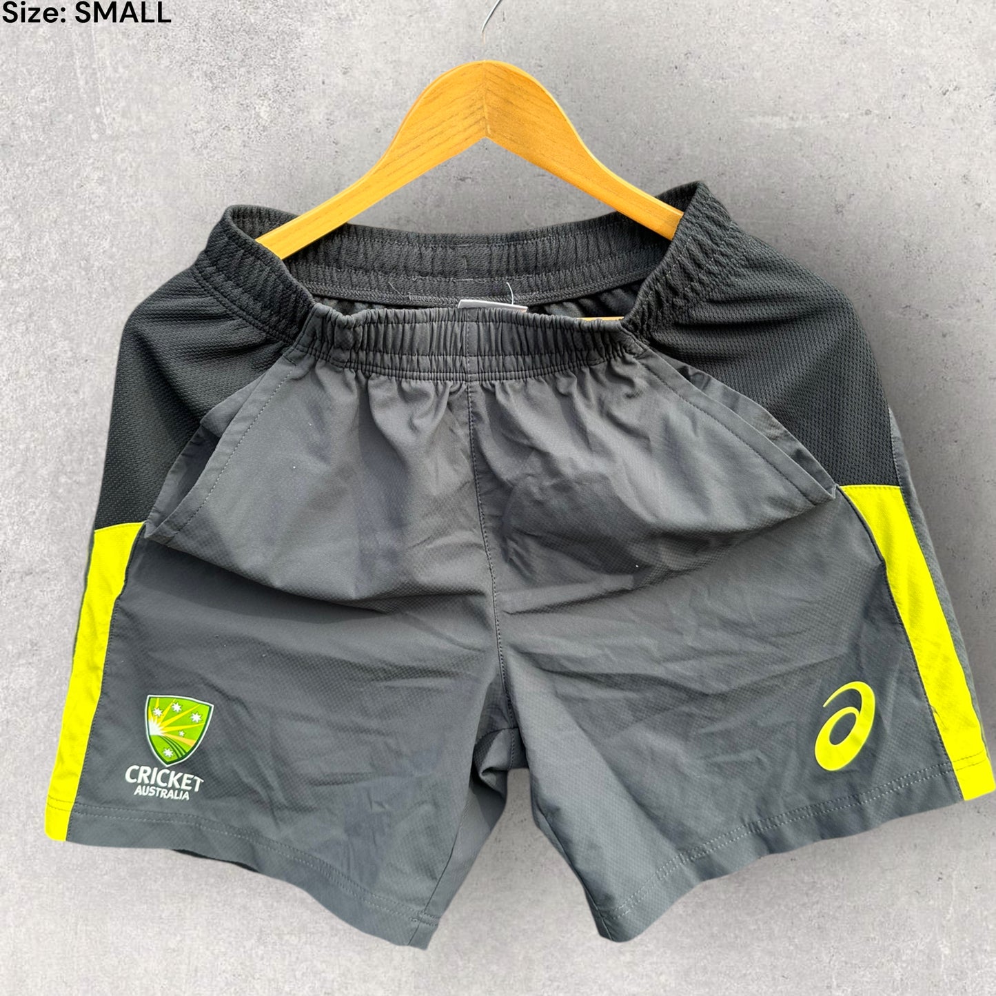 AUSTRALIAN CRICKET ASICS GREY TRAINING SHORTS