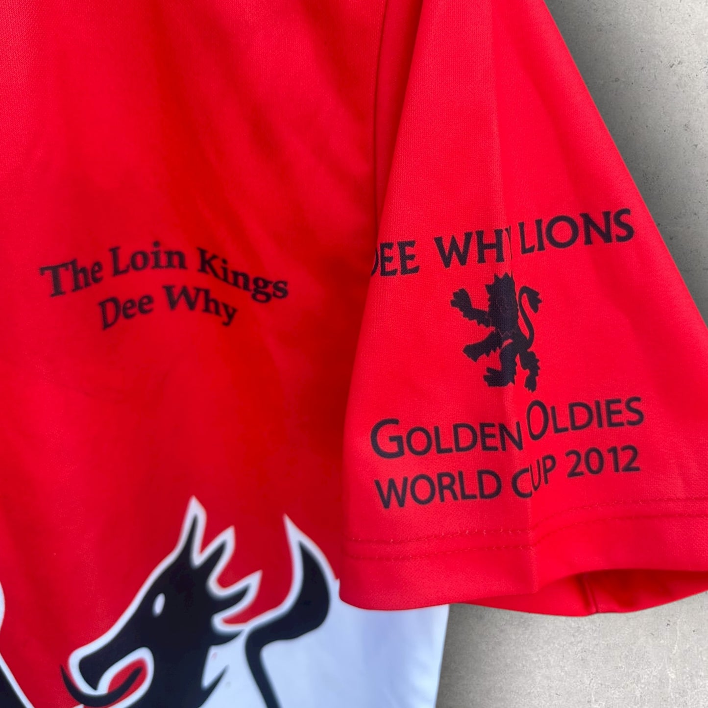 DEE WHY LIONS GOLDEN OLDIES 2012 MATCH WORN RUGBY UNION JERSEY