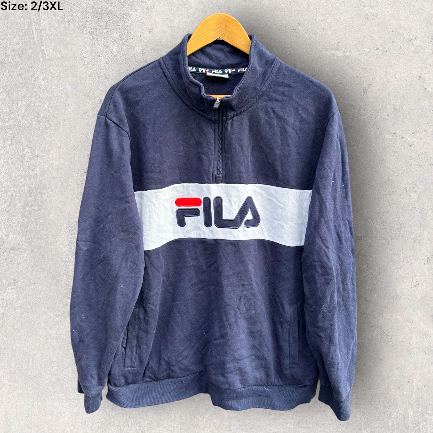 FILA HALF ZIP BLUE PULLOVER JUMPER