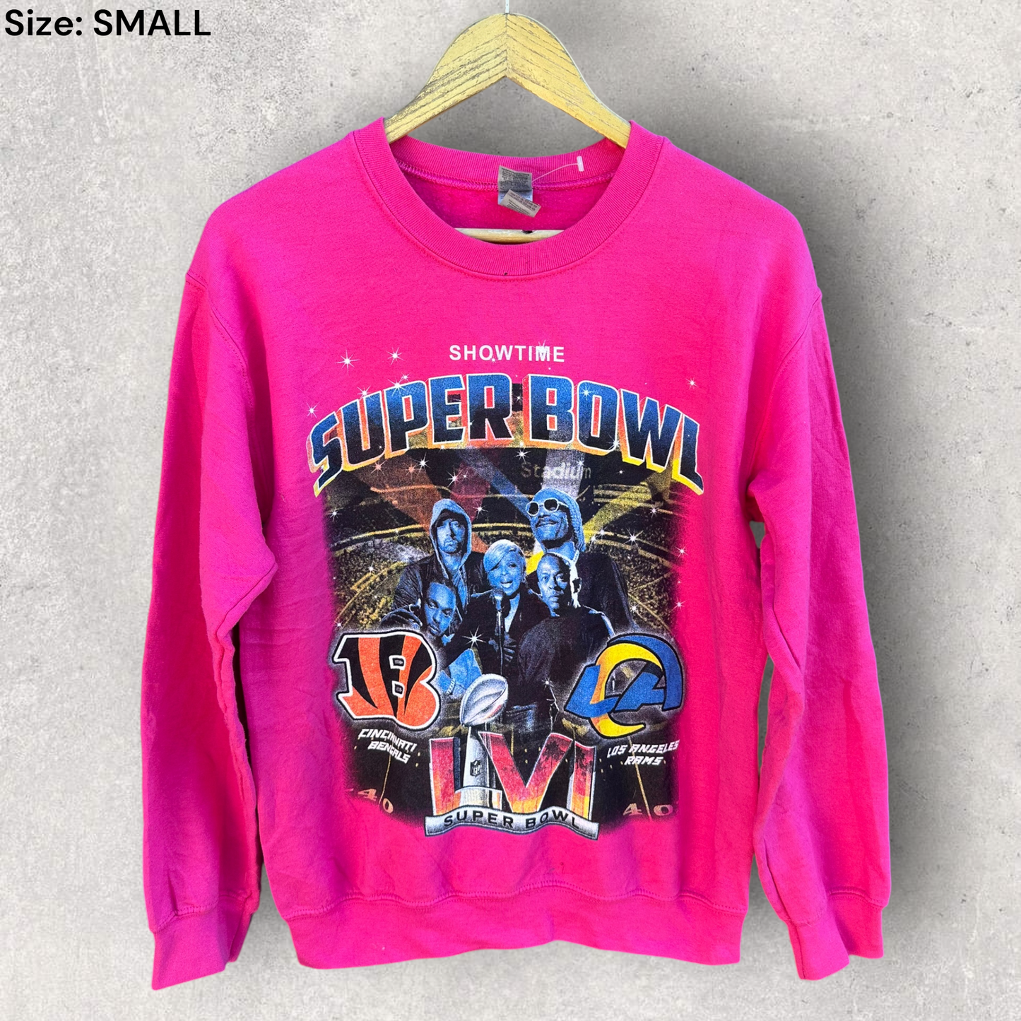 Super Bowl LVI Showtime Half Time Performance Pink Pullover Sweater Eminem Snoop Kendrick
