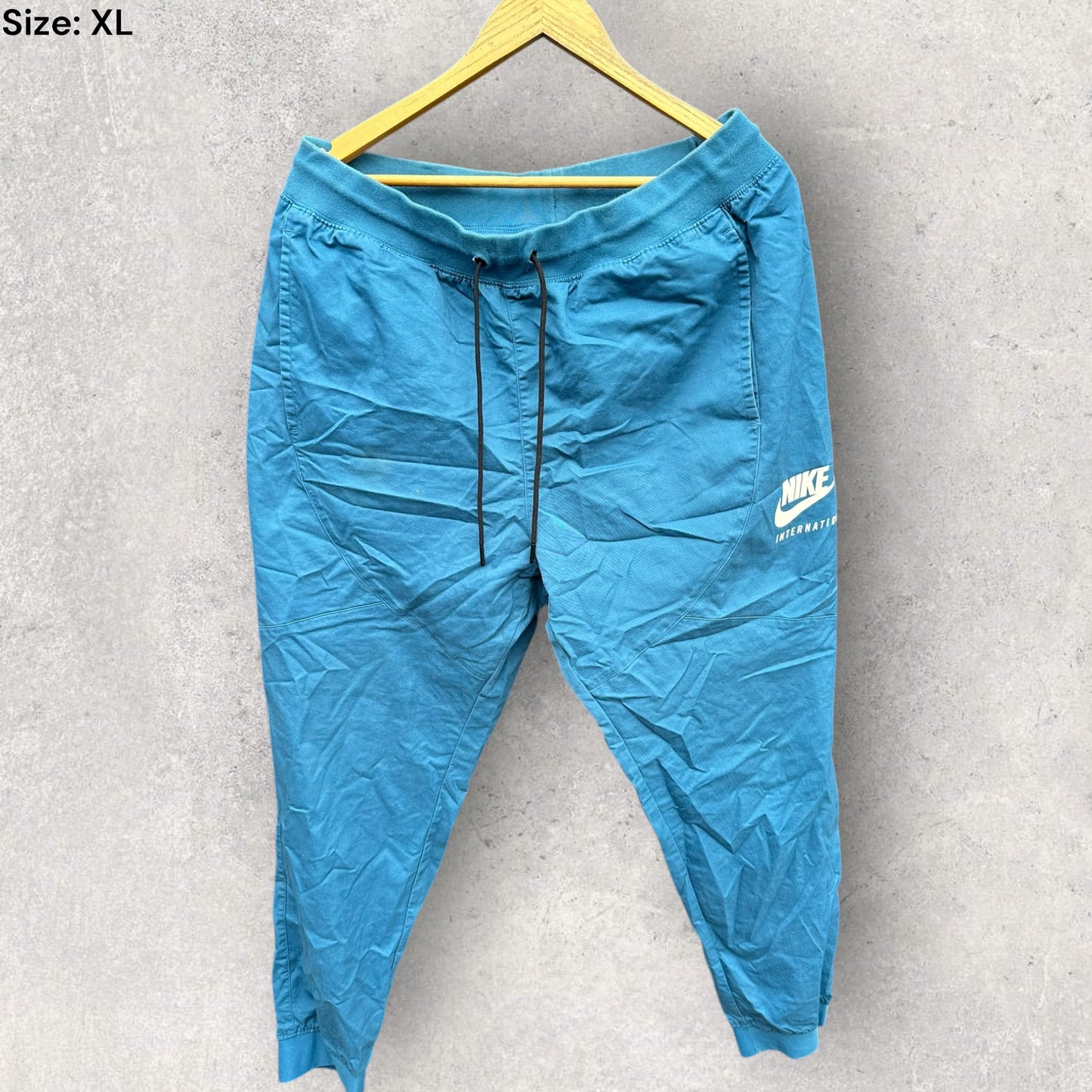 NIKE MENS BLUE TRACK PANTS
