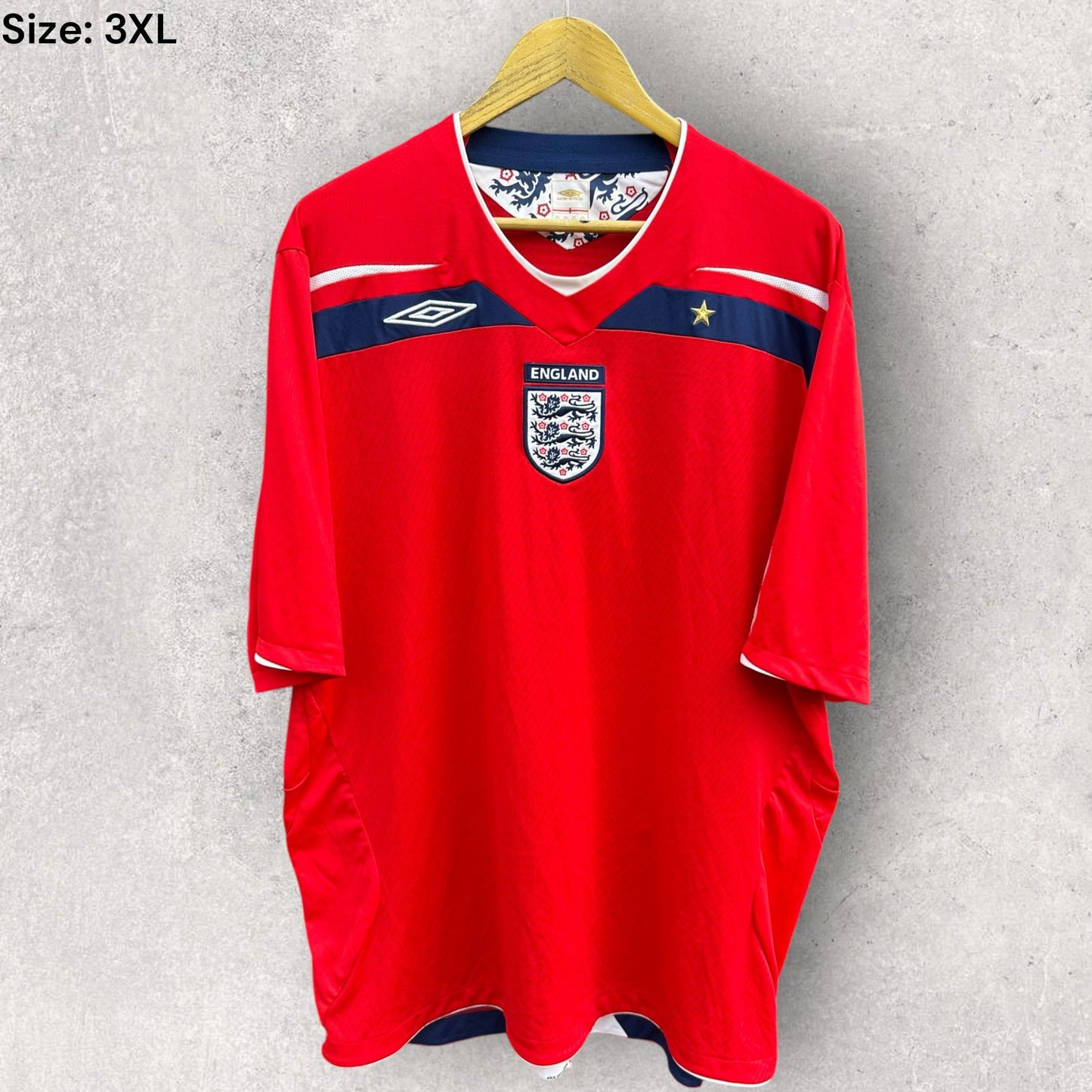 ENGLAND 2008 UMBRO HOME FOOTBALL JERSEY