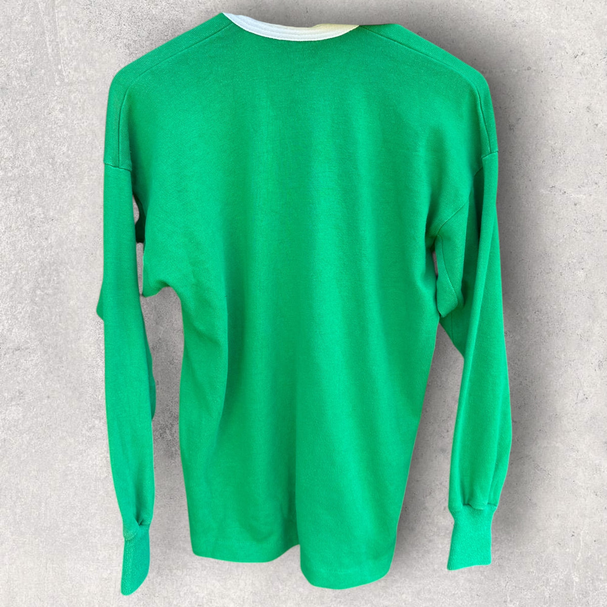 Proud Kiwi Green Vintage Long Sleeve Cotton Rugby Jersey