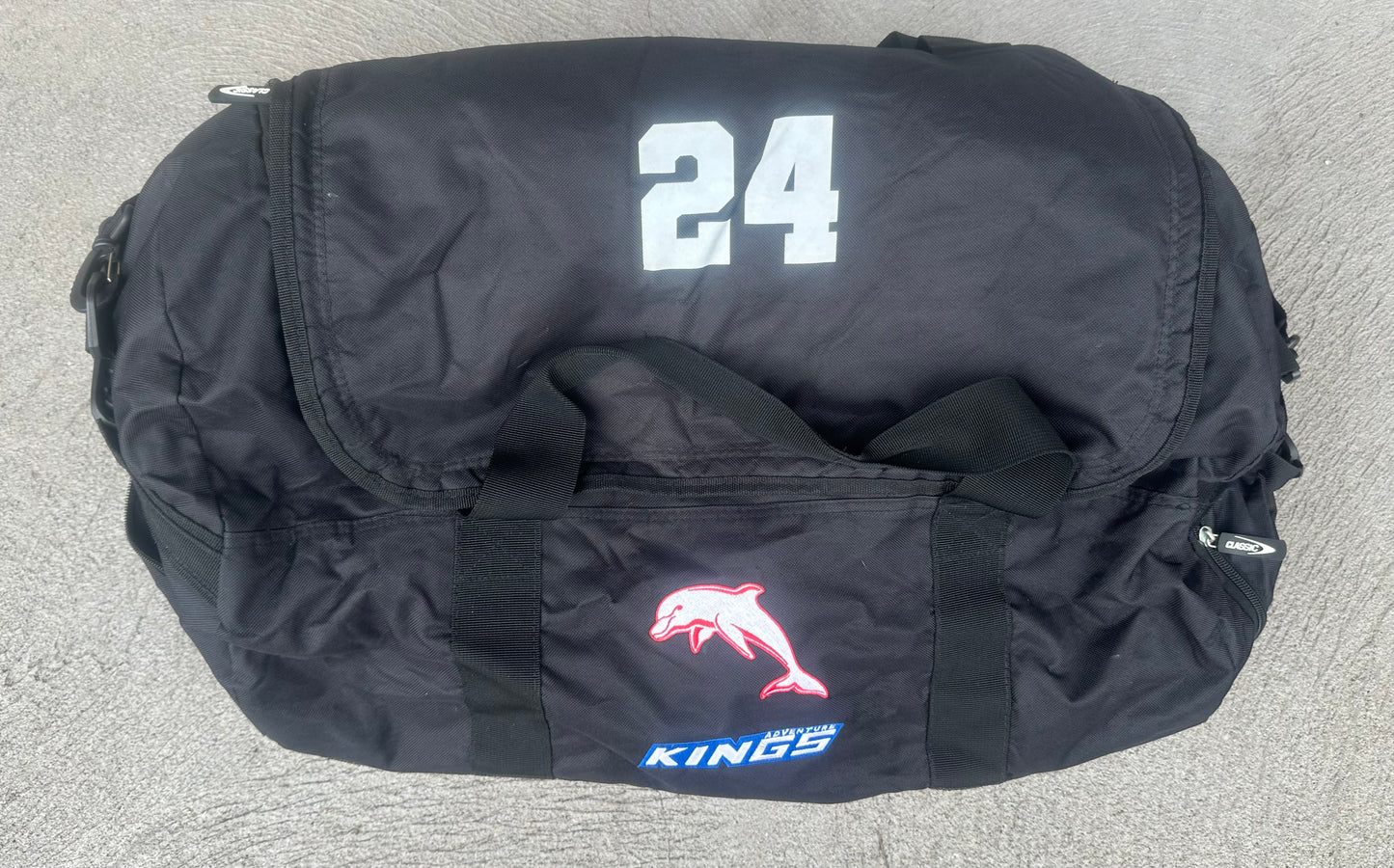 Redcliffe Dolphins 2023 Inagural Player Gym/Duffel Bag Issued to Poasa Faamausili